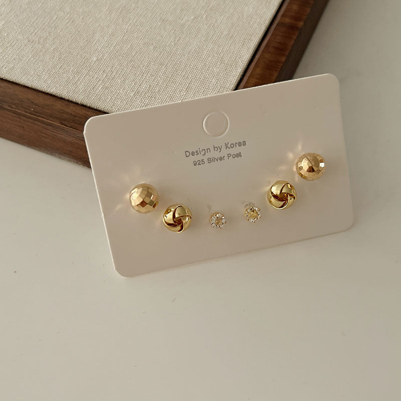 Women's Needle Unique Small Exquisite Set Ear Earrings