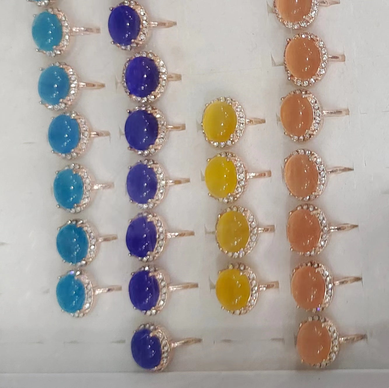 Jewelry Colored Gems Female Imitation Opal Rings