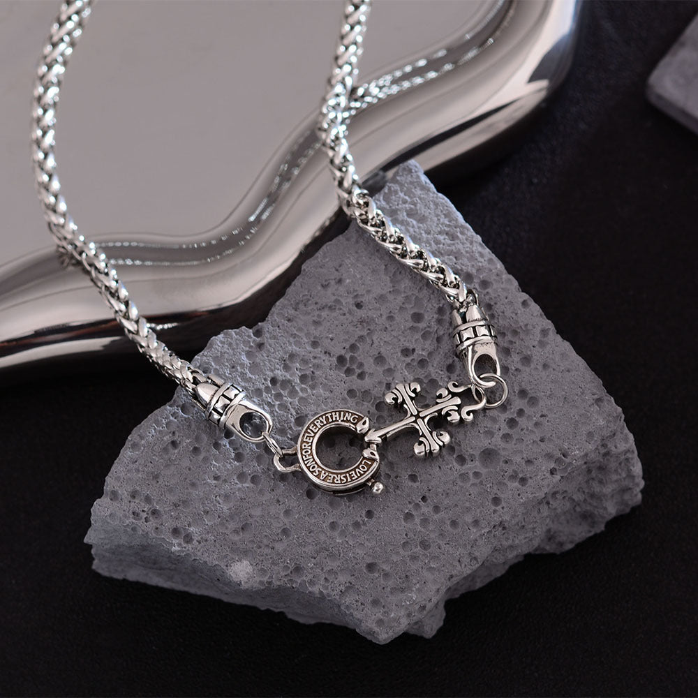 Women's Cross Cuban Link Chain For Temperamental Cold Style Personality Necklaces