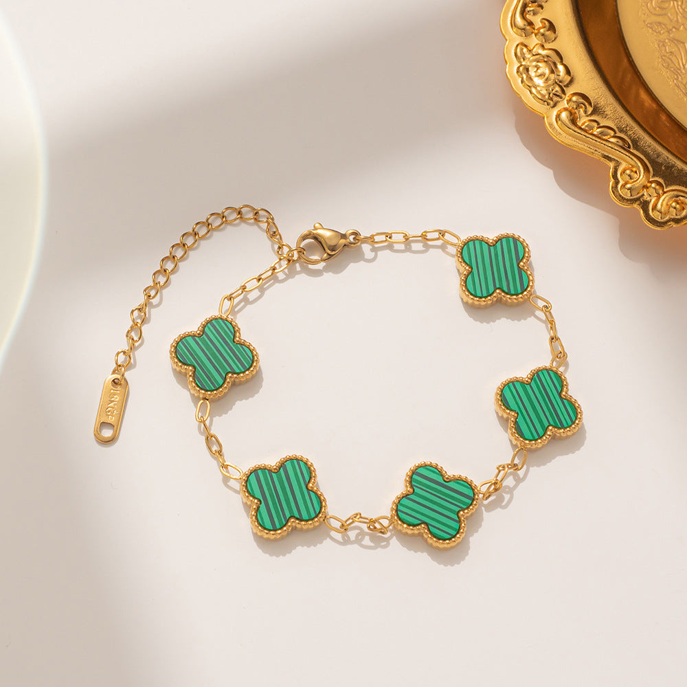 Version Light Luxury Good Luck Double-sided Pork Bracelets
