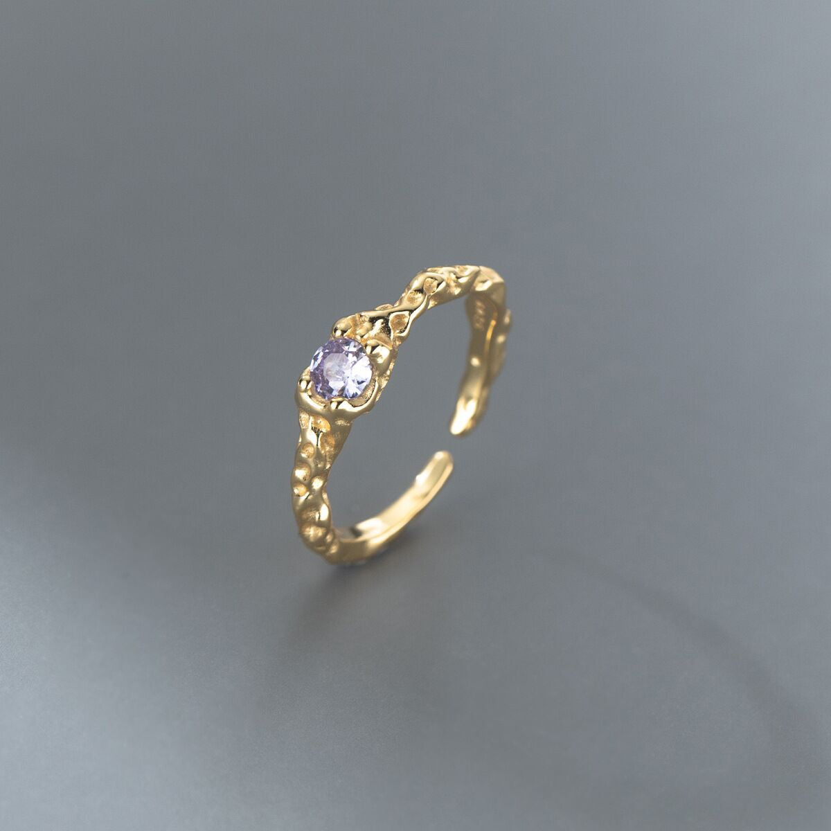 Wind Lava Point Zircon Female Fashion Rings