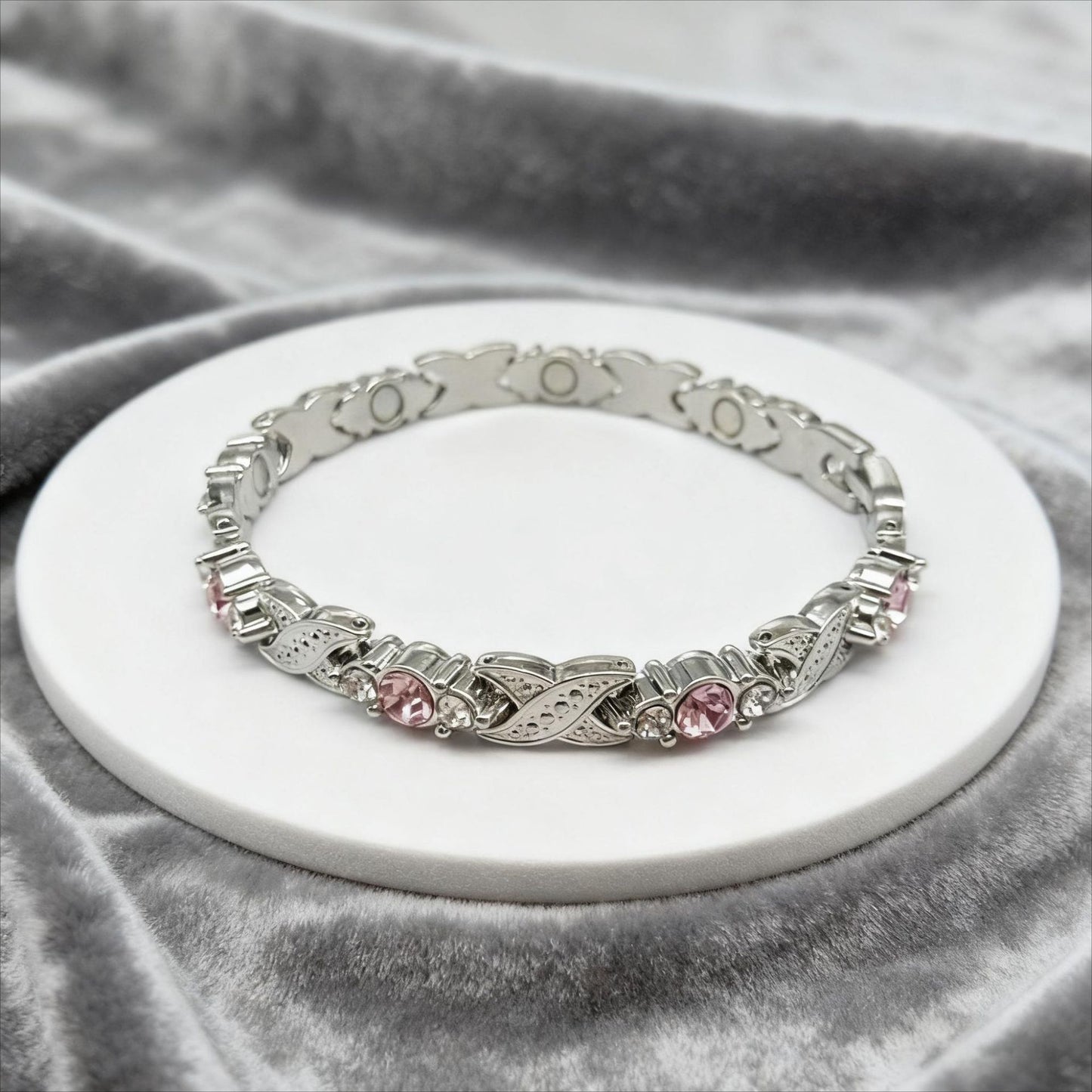 Women's Fashion Detachable Cross Magnet Diamond Magnetic Bracelet