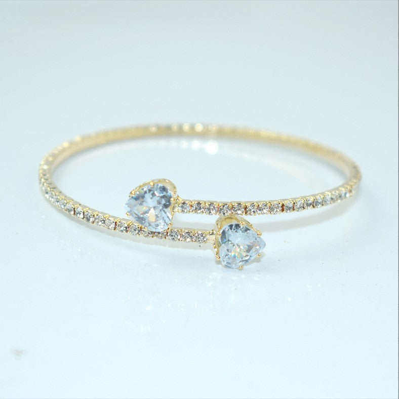 Zircon Simple Heart-shaped Super Shiny Design Fashionable Elegant High-grade Clavicle Necklaces
