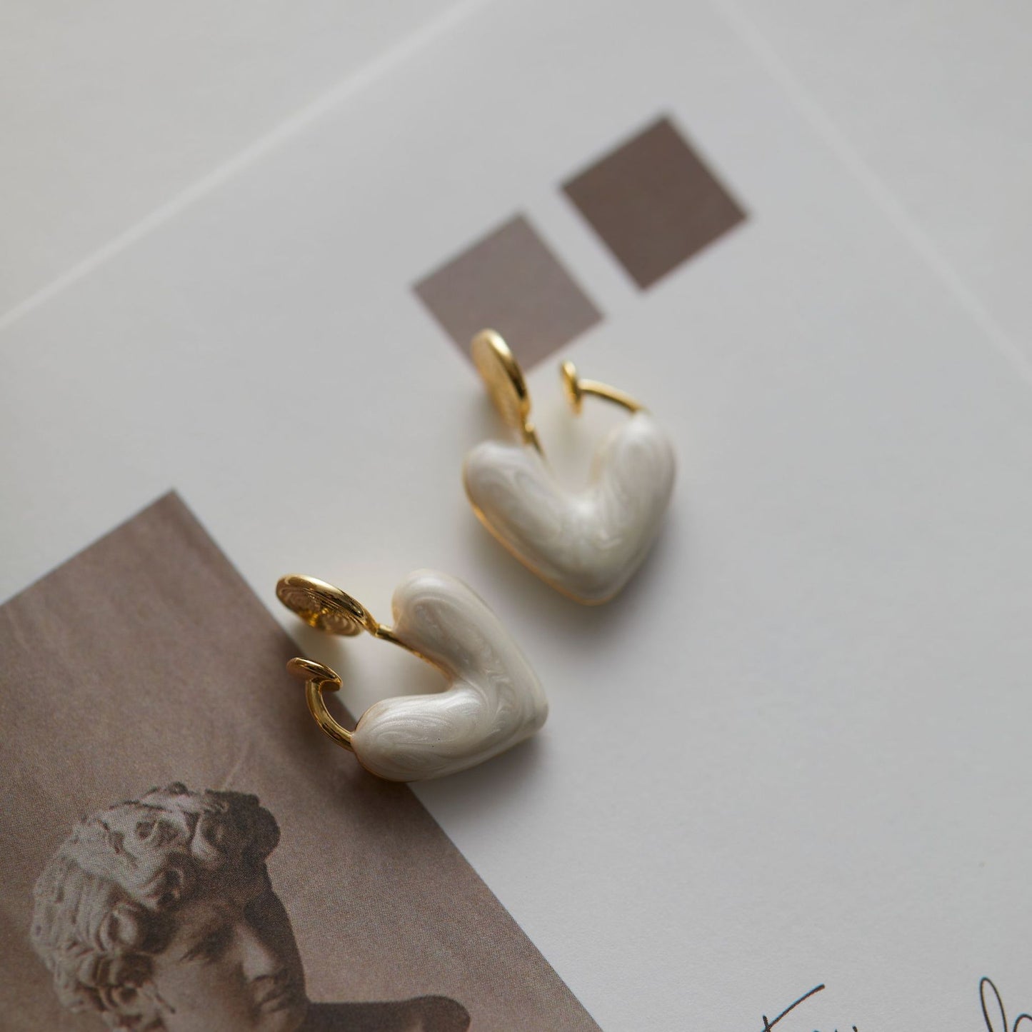 Streamer Texture French Simplicity High-grade Versatile Earrings
