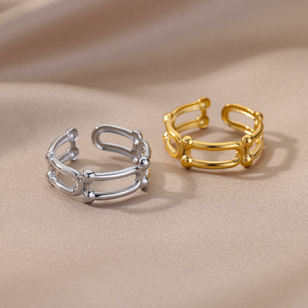Men's Korean Style Simple Stainless Steel Geometric Rings