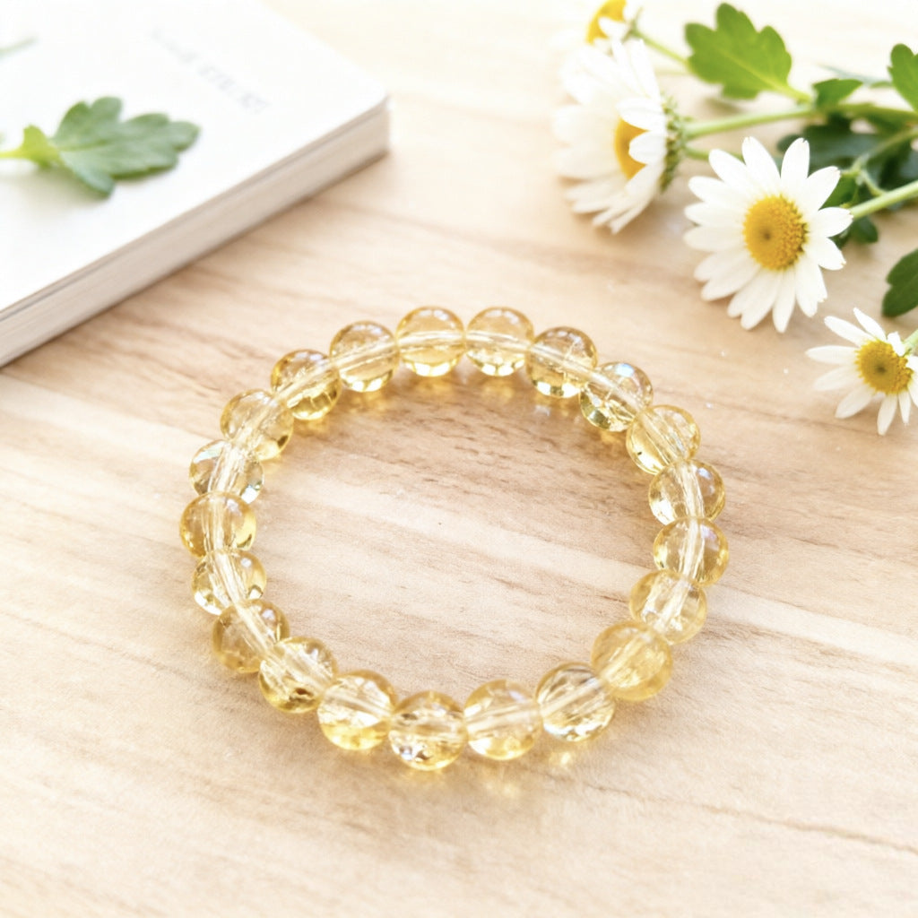 Female Two-color Transparent Micro Glass Bead Jade Broken Glazed Live Bracelet