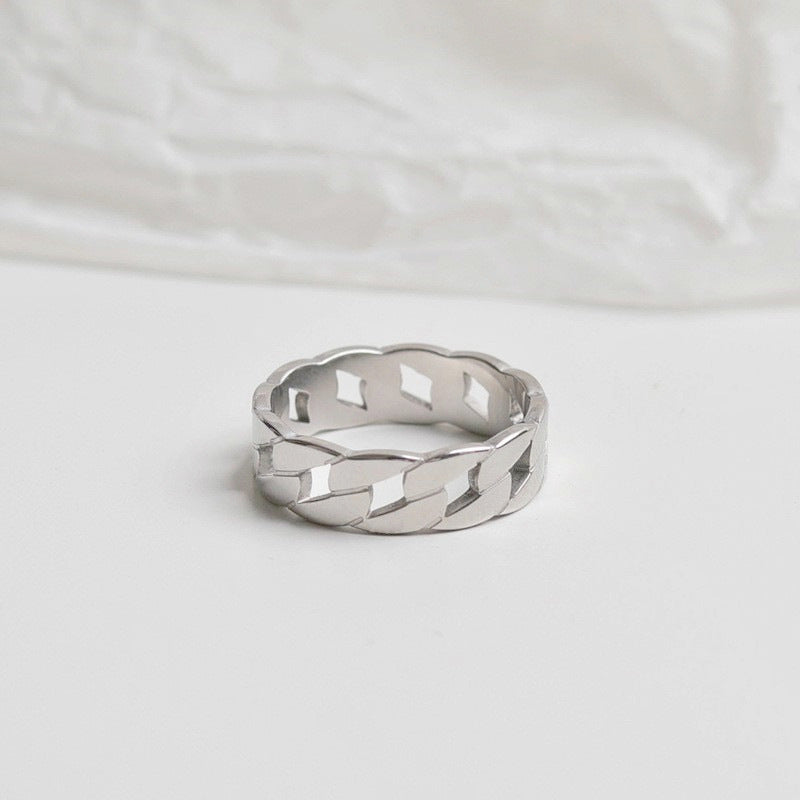 Sense Niche Titanium Steel Female Texture Style Light Ring