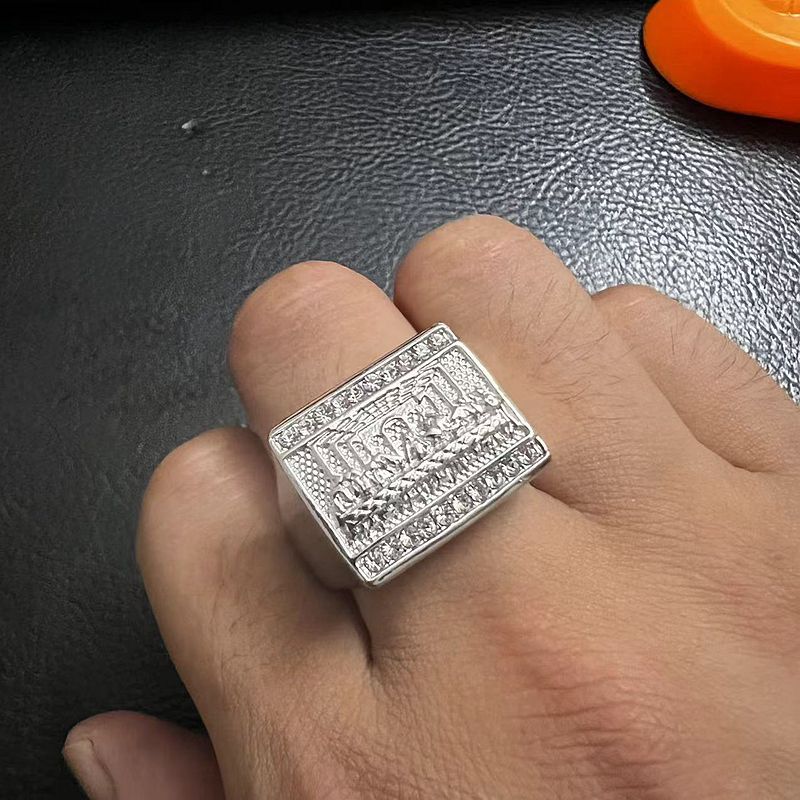 Men's Titanium Steel Diamond World-famous Painting Judas Rings