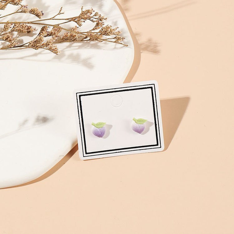 Ornament Longevity Peach Small Adult Female Earrings