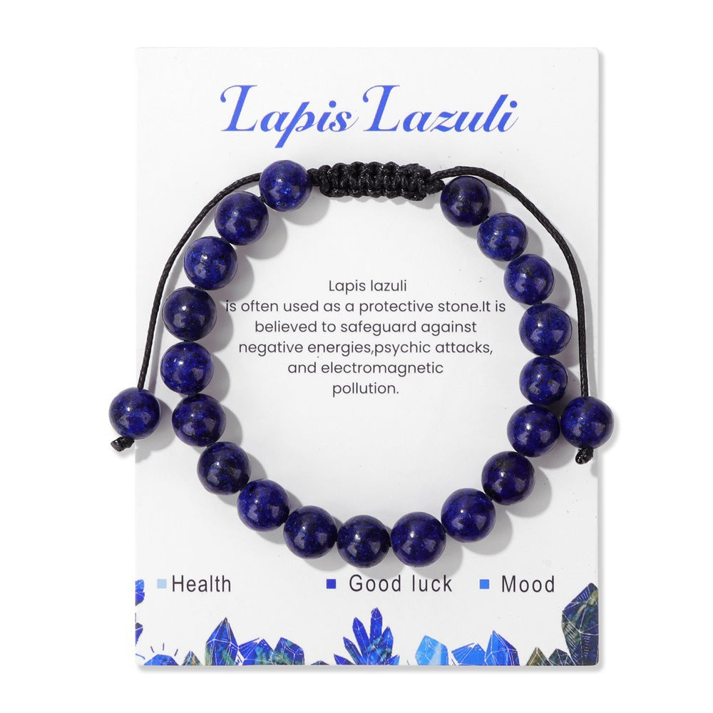 Men's Jam Amethyst Agate Woven Retro Simple Bracelets