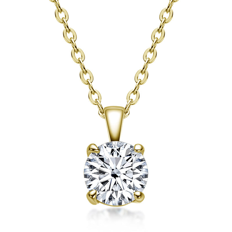 Moissanite Female Niche High-grade Sterling Sier Necklaces
