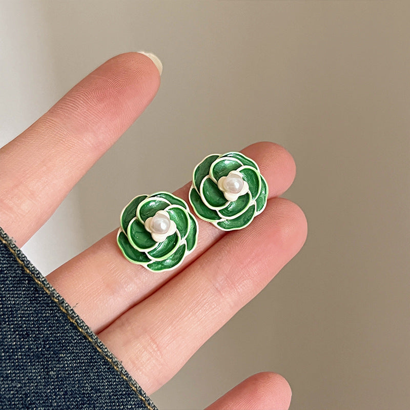 Women's Mori Style French Retro Camellia For Design Earrings