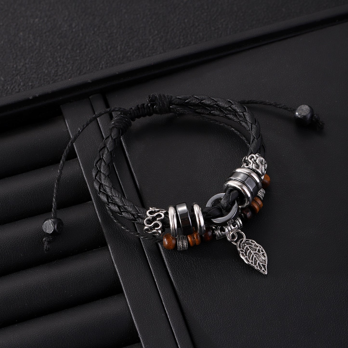 Men's Korean Chic Unique Creative Woven Leaf Bracelets