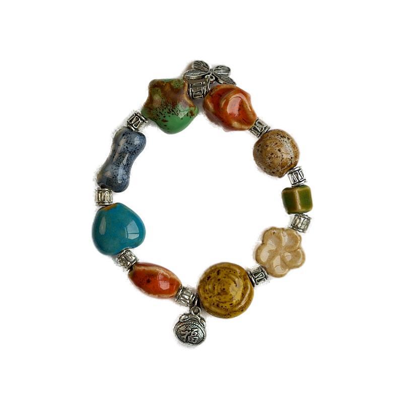 Women's Ceramic Yuan Three Strings Niche High Bracelets