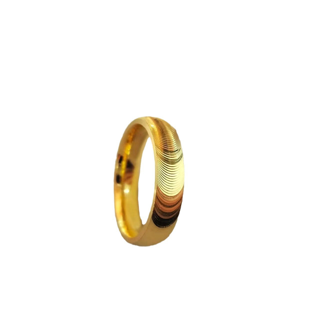 Simple Corrugated Affordable Luxury Fashion Solid Rings