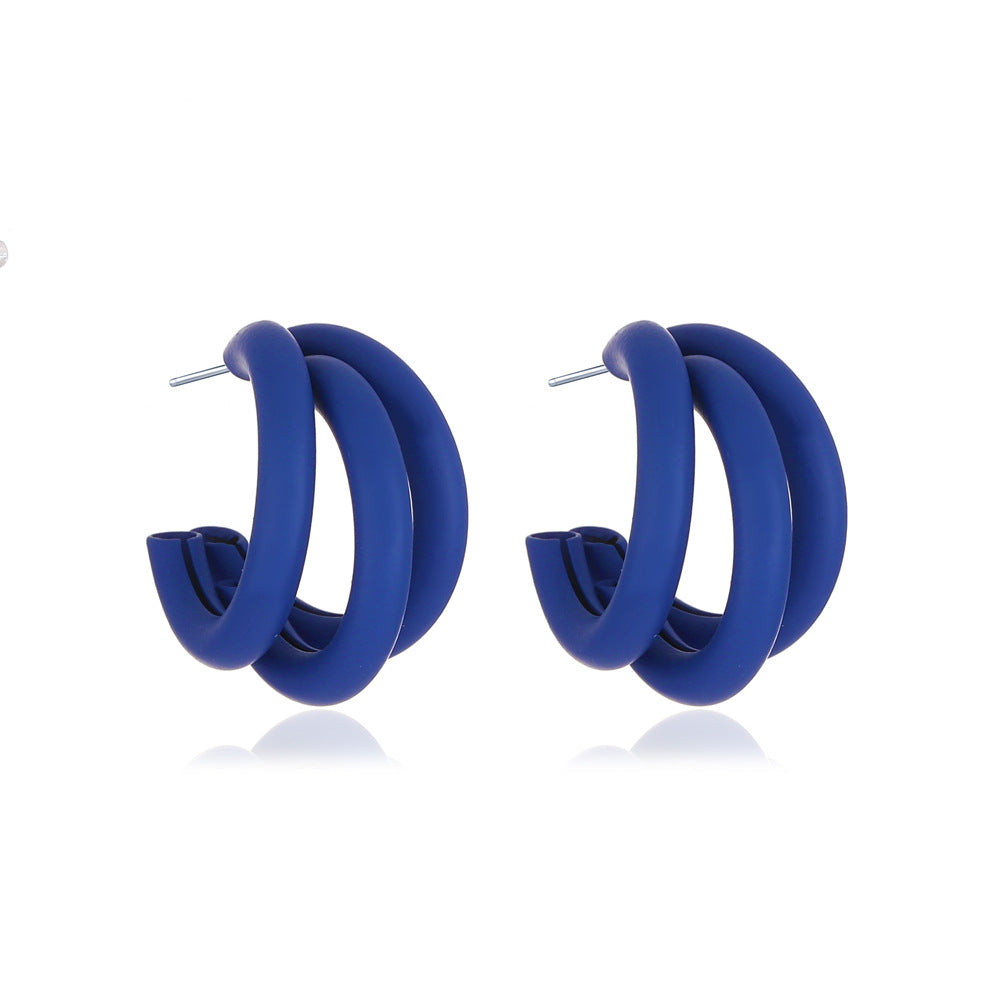 Women's Style Fresh Simple Shaped Retro Round Stud Earrings