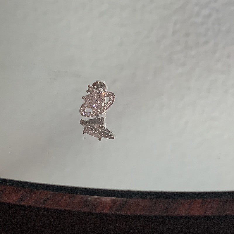 Titanium Steel Niche Super Flash Ear Bone Pin Small Earrings