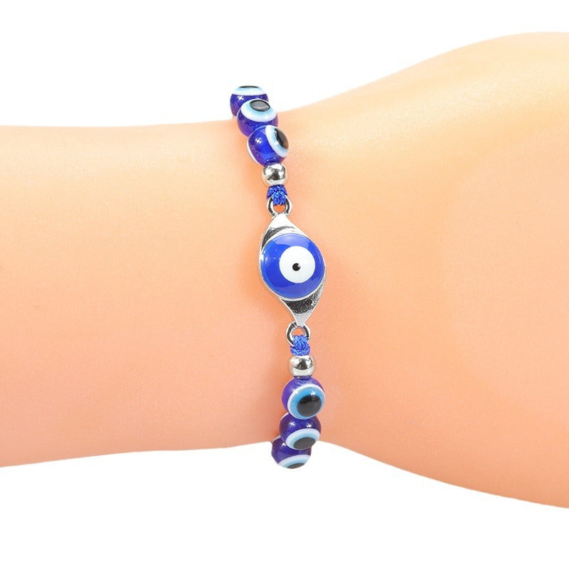 Devil's Eye Blue Fish Beaded Charm Bracelets