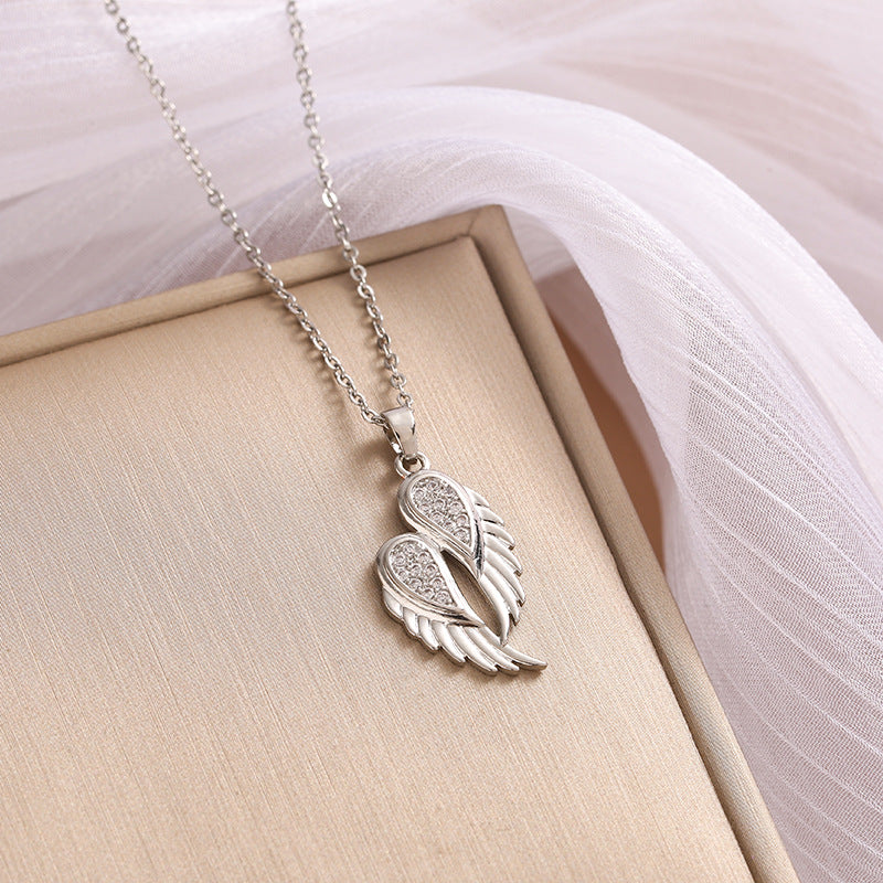 Titanium Steel Diamond Four-leaf Flower Female Necklaces