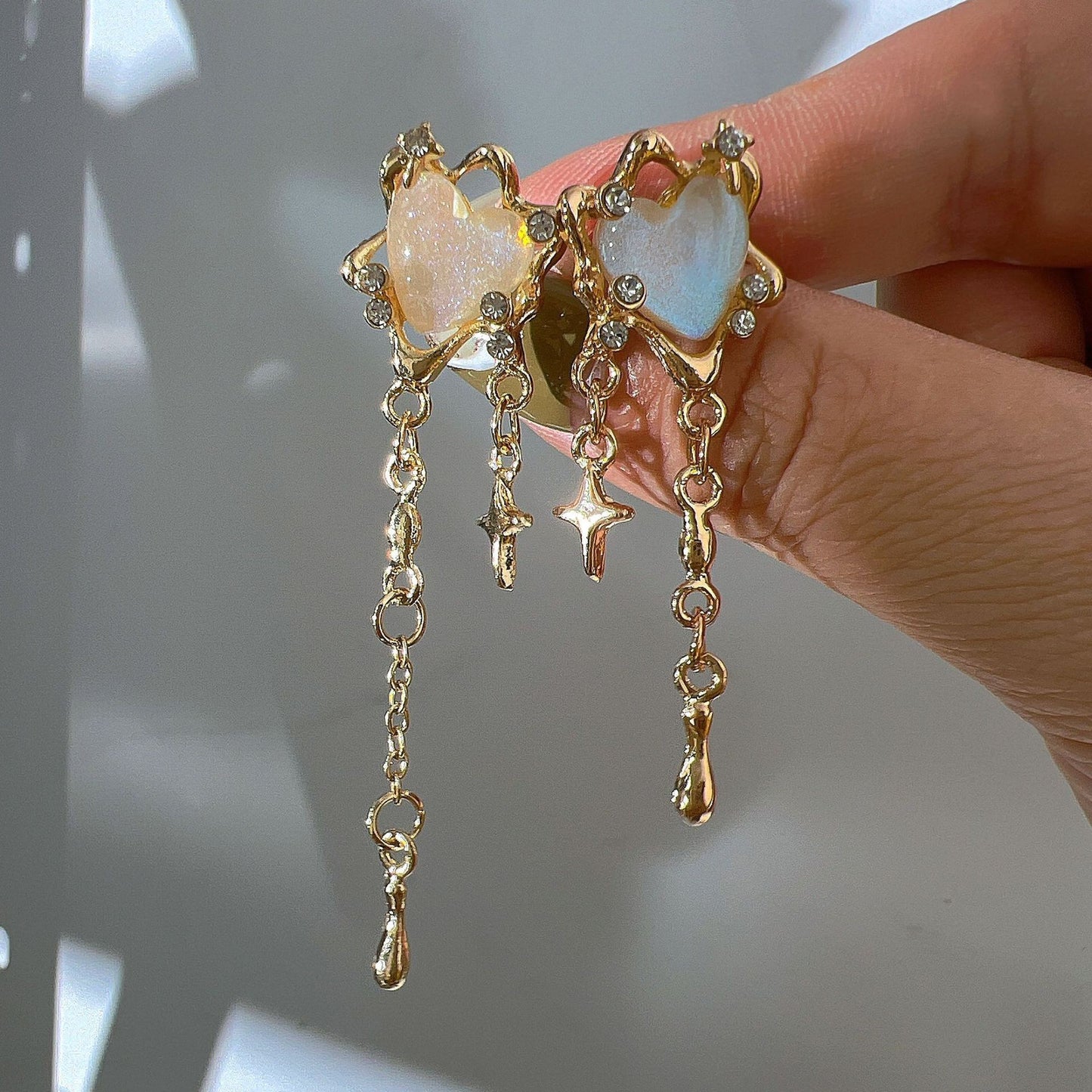Stars Tassel Ear Light Luxury Minority Style Sweet Cool Earrings