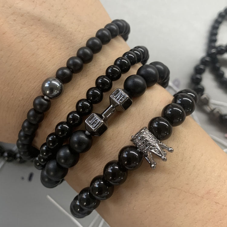 Men's Fashion Luxury Charm Hand Zircon Head Bracelets