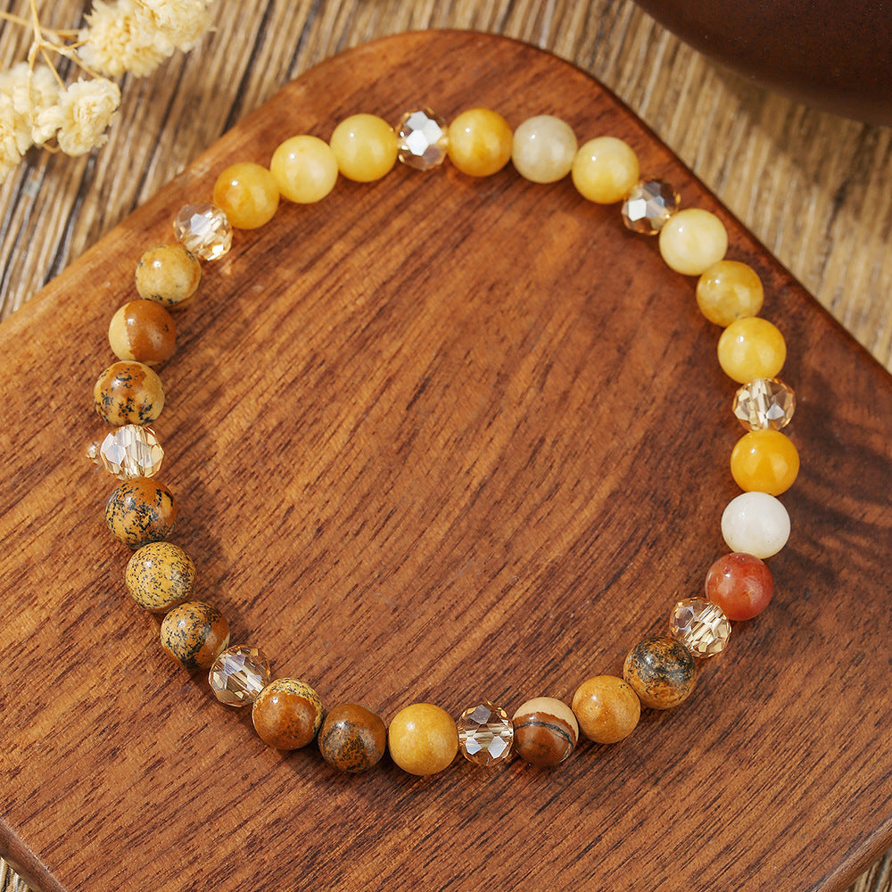 Retro Style Multiple Tigereye Emperor Stone Filament Bracelets