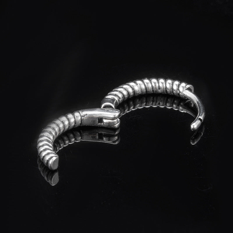 Men's Stainless Steel Casting Skull Totem Trendy Retro Earrings