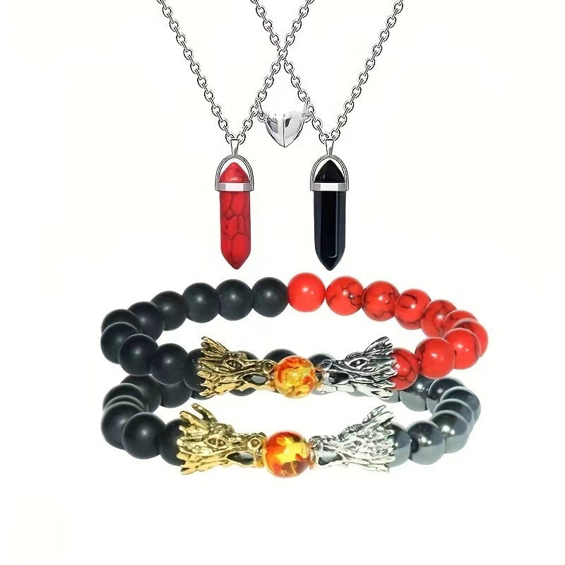 Variety Of Pink Jade White Turquoise Bracelets