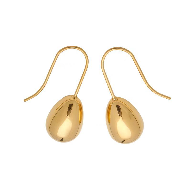 Sense Metal Cold Style Solid Water Drop Ear Earrings