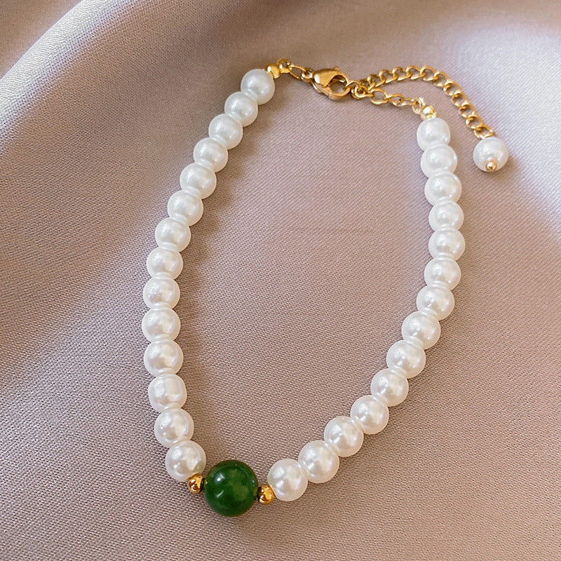 Women's Square Zircon Pearl Simple Elegant Graceful Fashion Bracelets