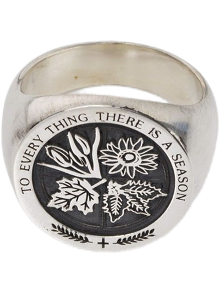 Men's Everything In The World Has Regular Signet Domineering Light Rings
