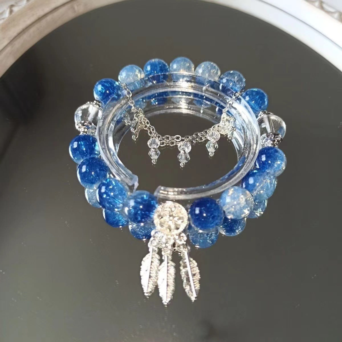 Green Phantom Quartz Design Lucky Crystal Hand Bracelets