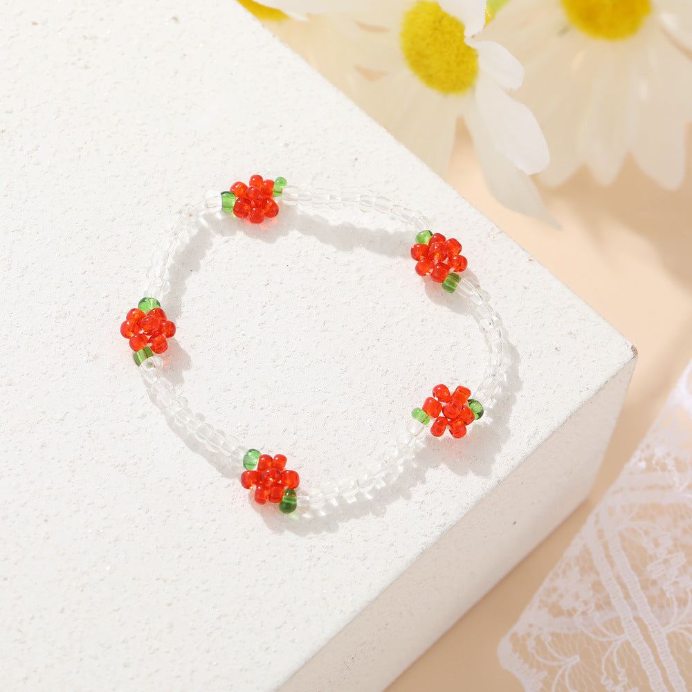 Women's Bead Elastic String Beaded Bohemian Beach Vacation Bracelets