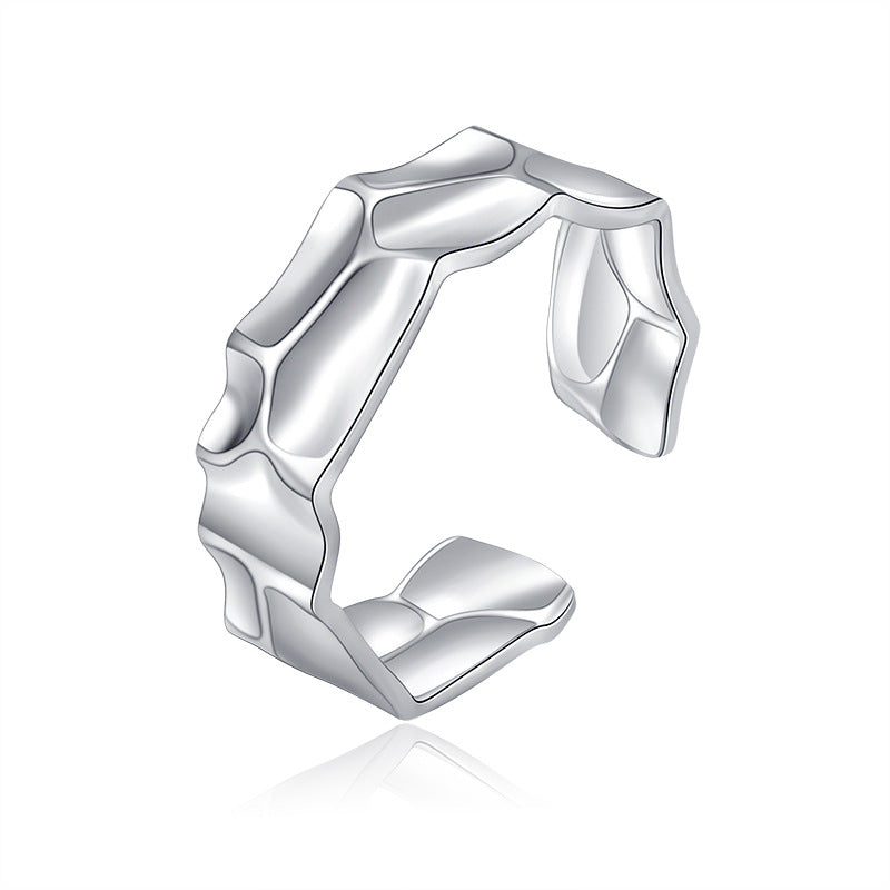 Boyfriend Style Irregular Concave Convex Design Rings