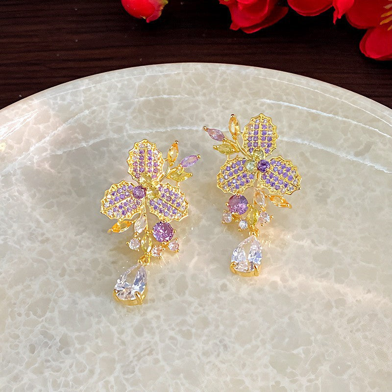 Oil Oval Geometric French Retro Special Earrings