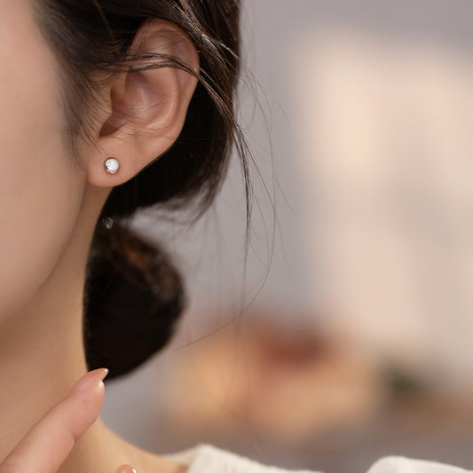 Lodge Sterling Sier Round Beads Thread Earrings