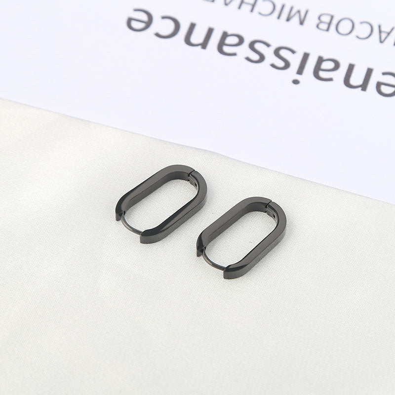Women's & Men's Stainless Steel U-shaped Titanium Ear Fashion Earrings