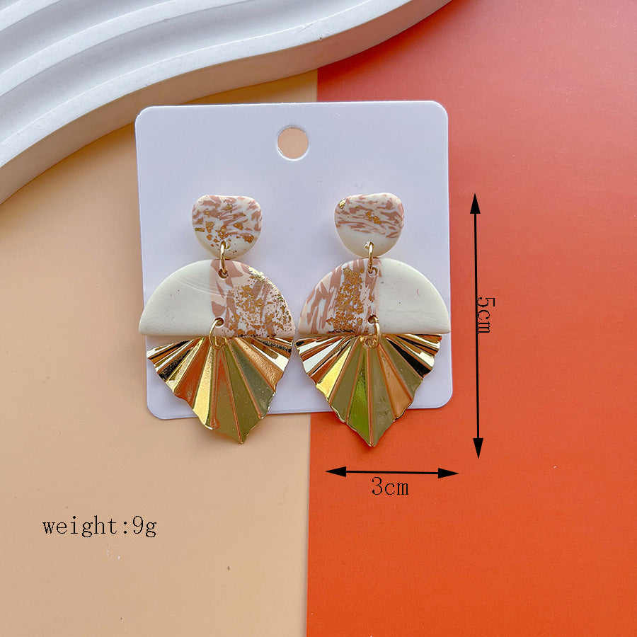 Style Handmade Polymer Clay Female Niche High-grade Earrings