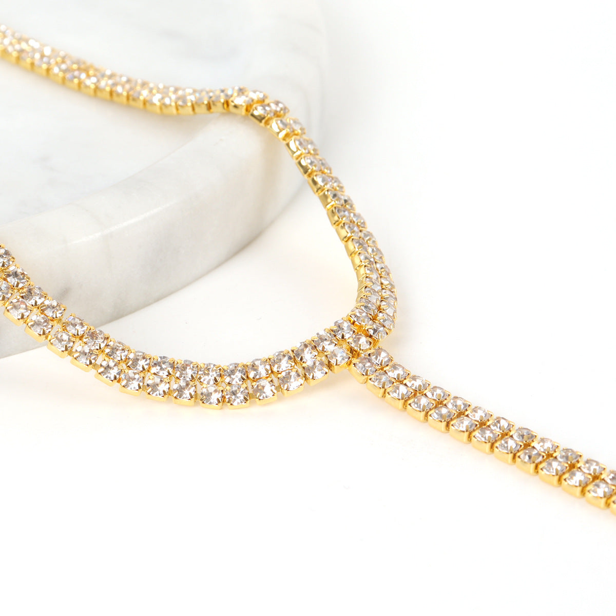 Women's Advanced Style Sexy Fashion Long Crystal Necklaces