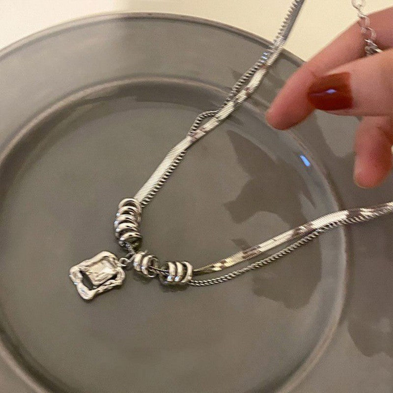 Women's Snake Bones Chain Simple Personalized Elegant Zircon Necklaces