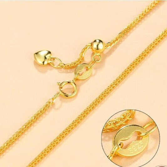 Women's Sier Chopin Chain Love Tail Simple Adjustable Clavicle Thin Necklaces