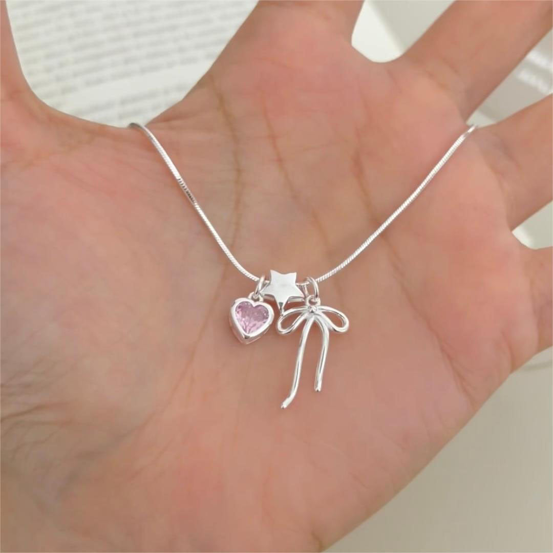 Bow Female Summer Ballet Style Sweet Necklaces