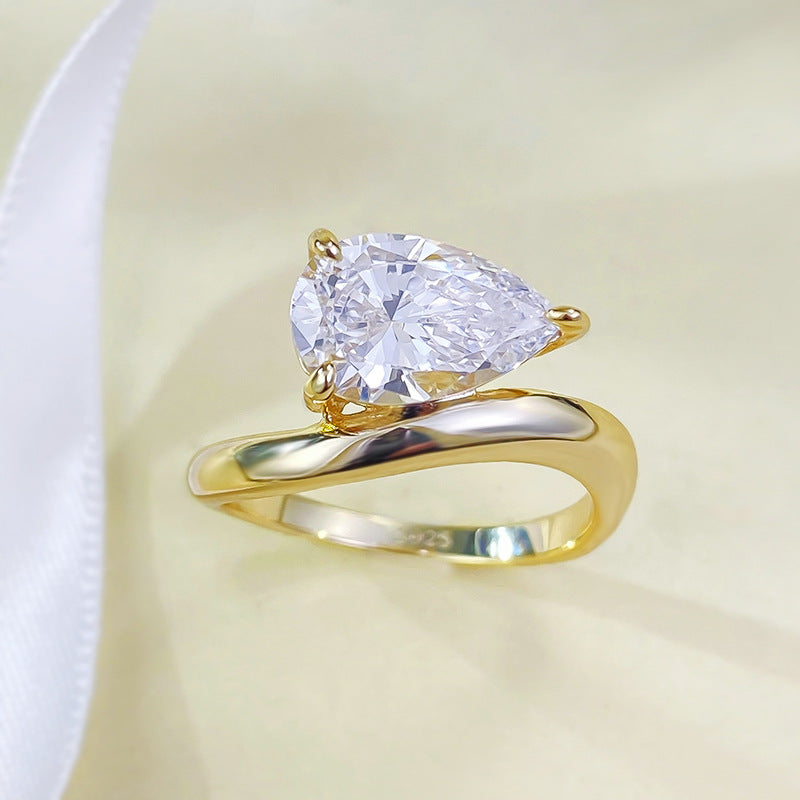 Jewelry Water Drop Diamond Fashion Basic Rings