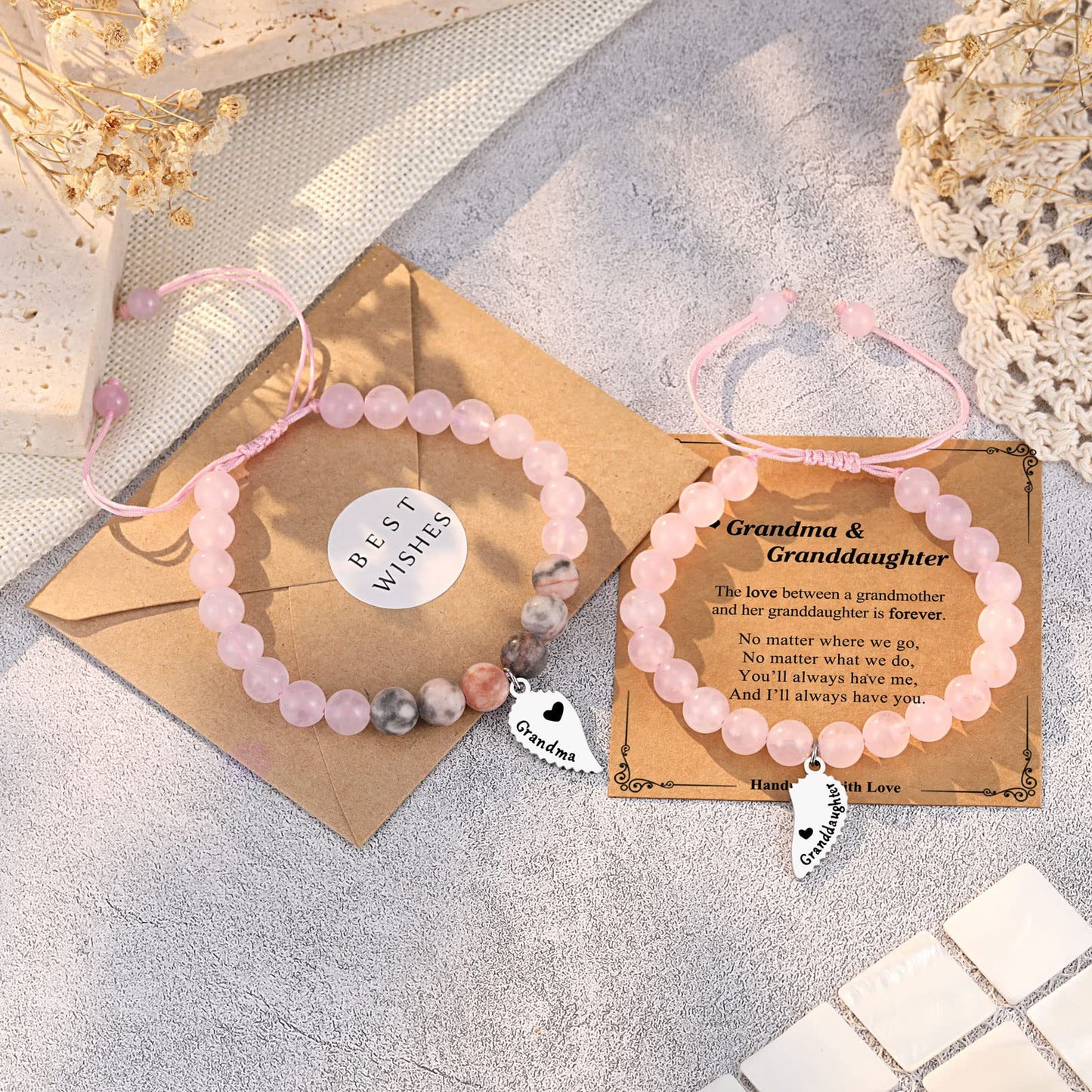 Round Lettering Suit Daughter Gift Stainless Bracelets