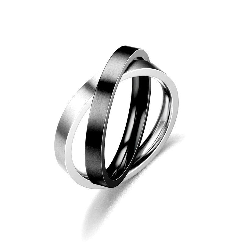 Men's Rotatable Titanium Steel Decompression Stainless Couple Rings