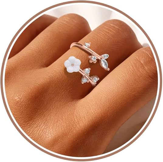 Rhinestone Simple Female Niche Design Switchable Index Finger Light Luxury Ring