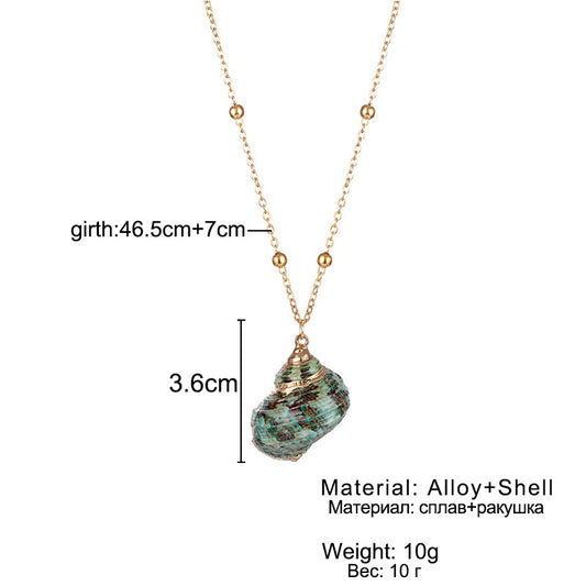 Women's Durable Beach Shell Gold-plated Conch Necklaces