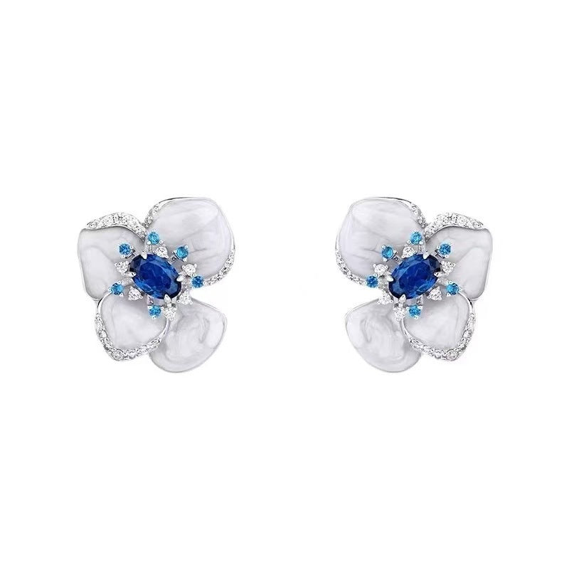 Women's Three-dimensional Flower For Chinese Style Light Luxury High-grade Temperament Expensive Rings