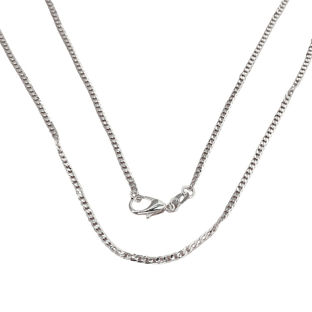 Pretty New Classic Sier-plated One-to-one Side Necklace