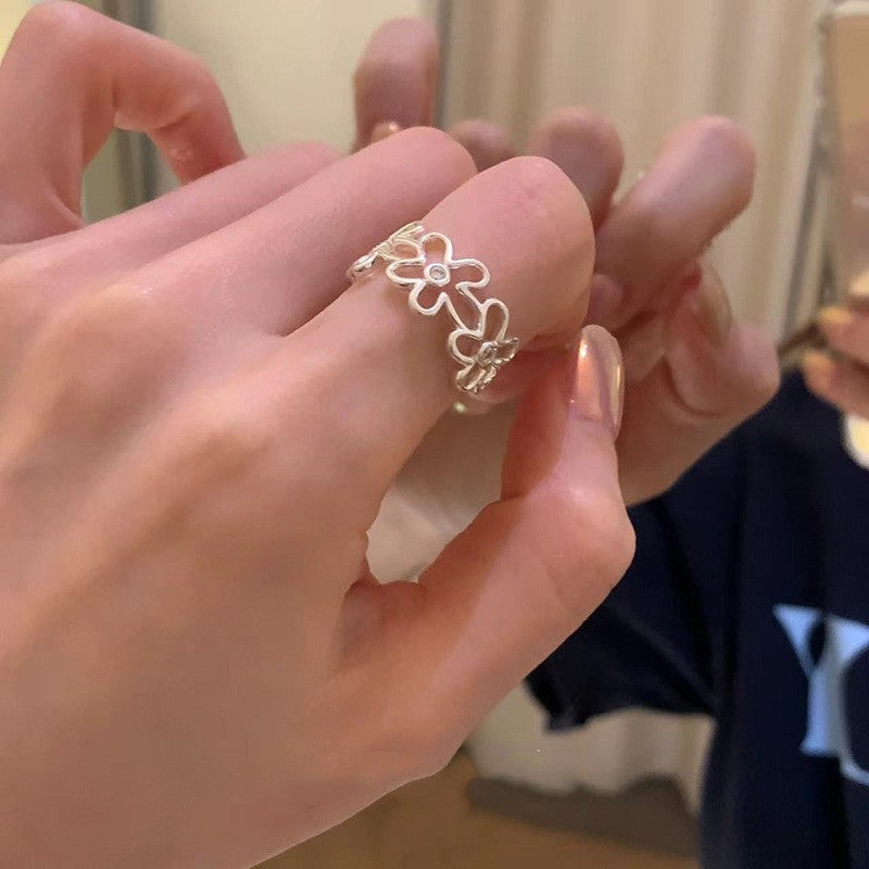 Women's Sier Minimalist Style Special Interest Light Luxury Does Rings